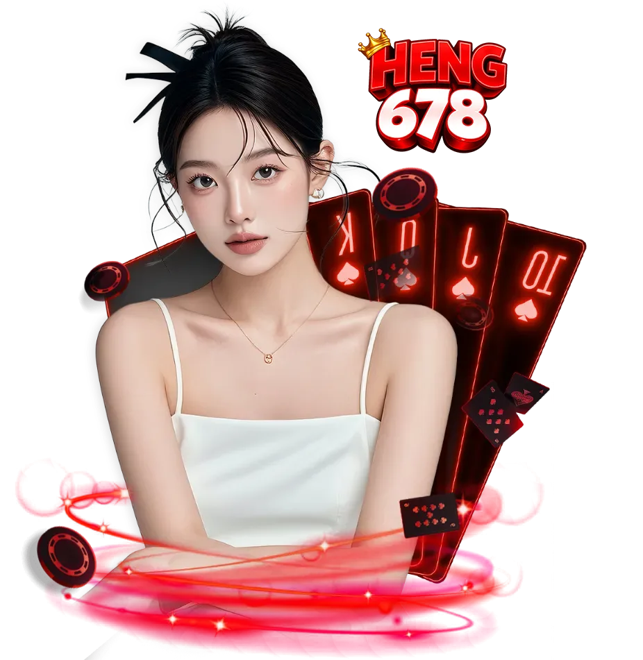 ภาพแบนเนอร์ HENG678 เว็บพนันออนไลน์โทนสีแดง พร้อมผู้หญิงและไพ่บาคาร่า สื่อถึงคาสิโนสด สล็อต และเกมเดิมพันออนไลน์ ระบบฝากถอนอัตโนมัติ รวดเร็ว ปลอดภัย รองรับทุกอุปกรณ์ เหมาะสำหรับบทความเกี่ยวกับ heng678